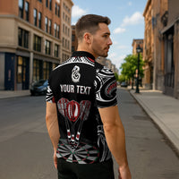 New Zealand Darts Personalized Hei Manaia Zipper Polo Shirt Classic Kowhaiwhai