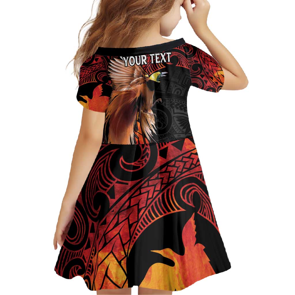 Papua New Guinea Personalised Family Matching Off Shoulder Maxi Dress and Hawaiian Shirt Grunge Style 49th Independence Anni LT7 - Polynesian Pride
