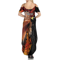 Papua New Guinea Personalised Family Matching Summer Maxi Dress and Hawaiian Shirt Grunge Style 49th Independence Anni LT7 - Polynesian Pride