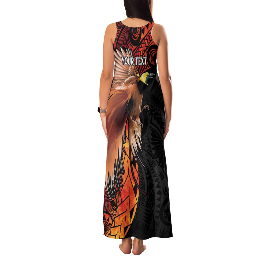 Papua New Guinea Personalised Family Matching Tank Maxi Dress and Hawaiian Shirt Grunge Style 49th Independence Anni LT7 - Polynesian Pride