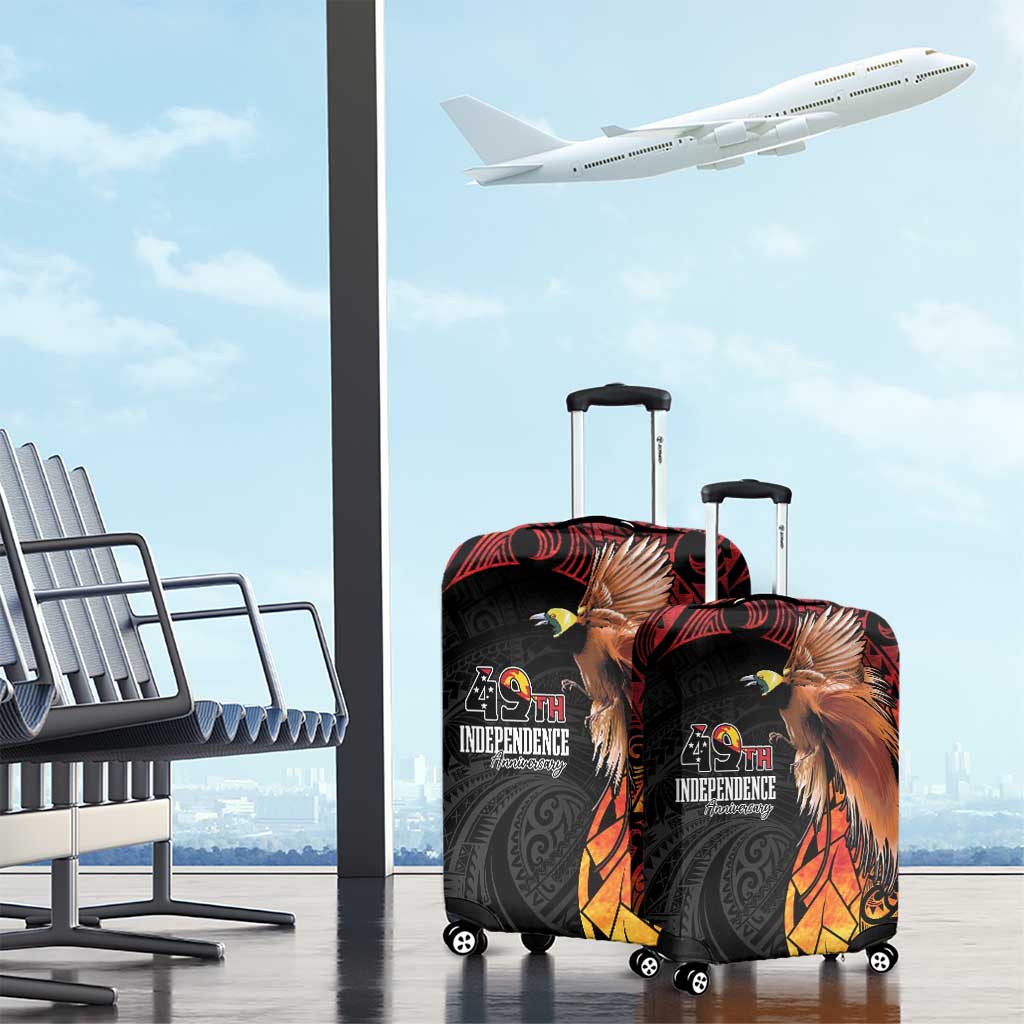 Papua New Guinea Luggage Cover Grunge Style 49th Independence Anni