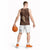 Aloha Hawaii Floral Tapa Basketball Jersey Patchwork Mocha - Polynesian Pride