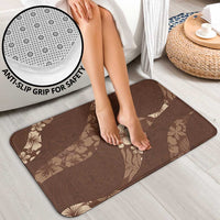 Aloha Hawaii Floral Tapa Bathroom Set Patchwork Mocha - Polynesian Pride