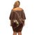 Aloha Hawaii Floral Tapa Family Matching Off Shoulder Short Dress and Hawaiian Shirt Patchwork Mocha - Polynesian Pride