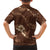 Aloha Hawaii Floral Tapa Hawaiian Shirt Patchwork Mocha - Polynesian Pride