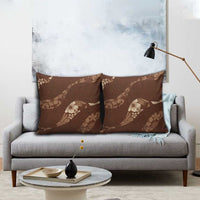 Aloha Hawaii Floral Tapa Pillow Cover Patchwork Mocha - Polynesian Pride