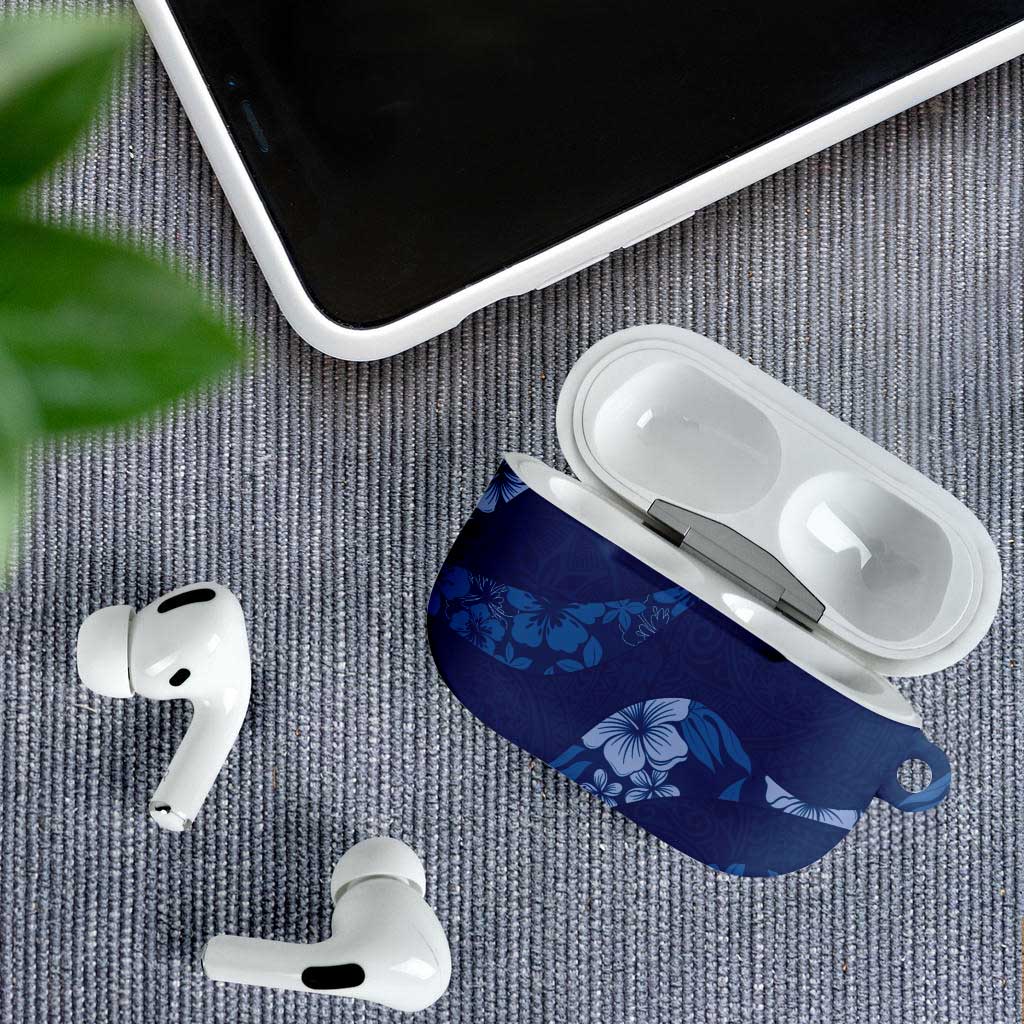 Aloha Hawaii Floral Tapa AirPods Case Patchwork Navy - Polynesian Pride