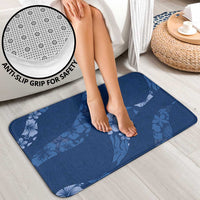 Aloha Hawaii Floral Tapa Bathroom Set Patchwork Navy - Polynesian Pride