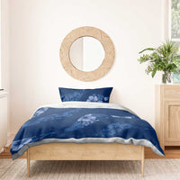 Aloha Hawaii Floral Tapa Bedding Set Patchwork Navy - Polynesian Pride
