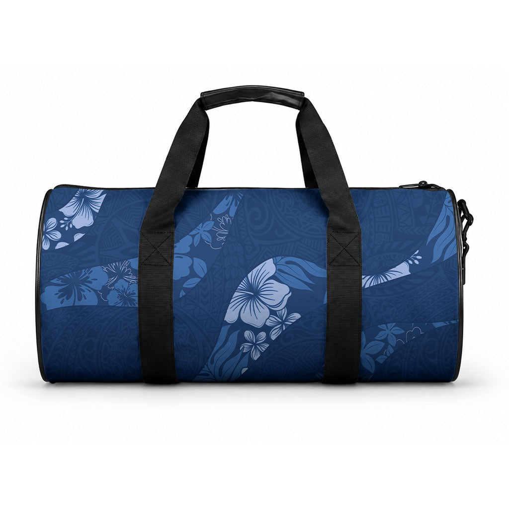 Aloha Hawaii Floral Tapa Duffle Bag Patchwork Navy LT7 One size Navy - Polynesian Pride