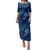 Aloha Hawaii Floral Tapa Family Matching Puletasi and Hawaiian Shirt Patchwork Navy - Polynesian Pride