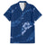 Aloha Hawaii Floral Tapa Family Matching Summer Maxi Dress and Hawaiian Shirt Patchwork Navy - Polynesian Pride