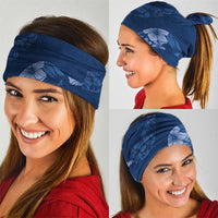 Aloha Hawaii Floral Tapa Neck Gaiter Patchwork Navy - Polynesian Pride