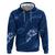 Aloha Hawaii Floral Tapa Zip Hoodie Patchwork Navy - Polynesian Pride