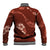 Aloha Hawaii Floral Tapa Baseball Jacket Patchwork Crimson - Polynesian Pride