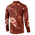Aloha Hawaii Floral Tapa Button Sweatshirt Patchwork Crimson - Polynesian Pride