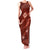Aloha Hawaii Floral Tapa Family Matching Tank Maxi Dress and Hawaiian Shirt Patchwork Crimson - Polynesian Pride