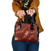 Aloha Hawaii Floral Tapa Shoulder Handbag Patchwork Crimson - Polynesian Pride
