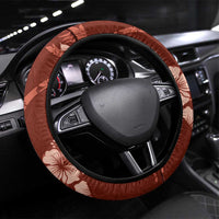 Aloha Hawaii Floral Tapa Steering Wheel Cover Patchwork Crimson LT7 Universal Fit Crimson - Polynesian Pride