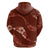 Aloha Hawaii Floral Tapa Zip Hoodie Patchwork Crimson - Polynesian Pride