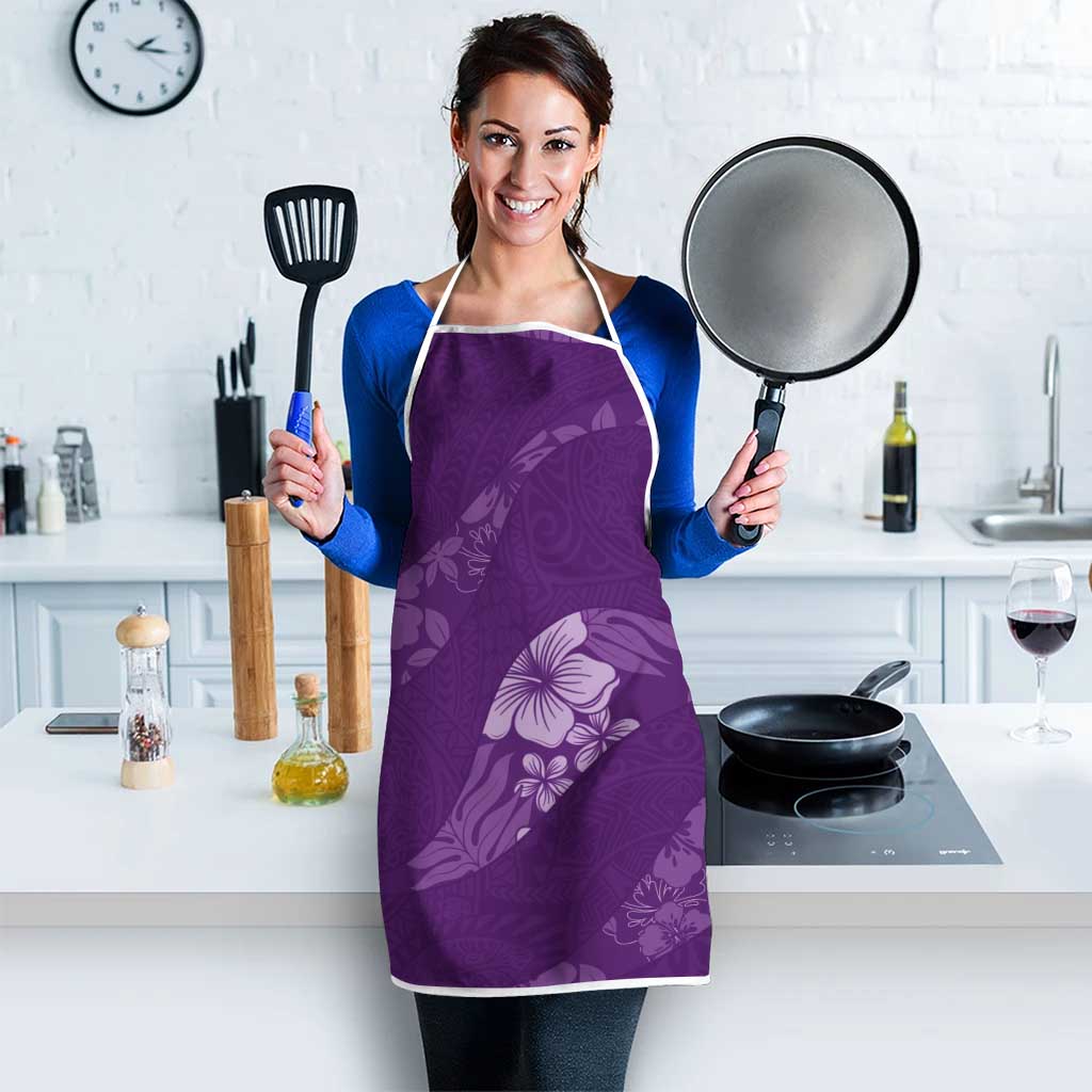 Aloha Hawaii Floral Tapa Apron Patchwork Violet - Polynesian Pride