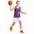 Aloha Hawaii Floral Tapa Basketball Jersey Patchwork Violet - Polynesian Pride