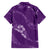 Aloha Hawaii Floral Tapa Family Matching Off Shoulder Maxi Dress and Hawaiian Shirt Patchwork Violet - Polynesian Pride