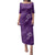Aloha Hawaii Floral Tapa Family Matching Puletasi and Hawaiian Shirt Patchwork Violet - Polynesian Pride