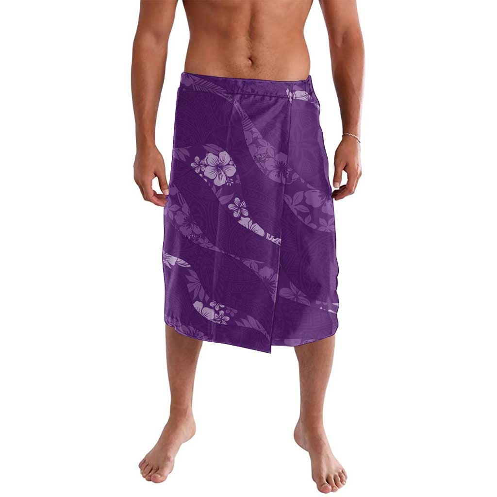 Aloha Hawaii Floral Tapa Lavalava Patchwork Violet - Polynesian Pride