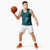 Aloha Hawaii Floral Tapa Basketball Jersey Patchwork Teal - Polynesian Pride