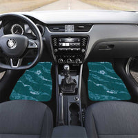 Aloha Hawaii Floral Tapa Car Mats Patchwork Teal - Polynesian Pride