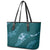 Aloha Hawaii Floral Tapa Leather Tote Bag Patchwork Teal - Polynesian Pride