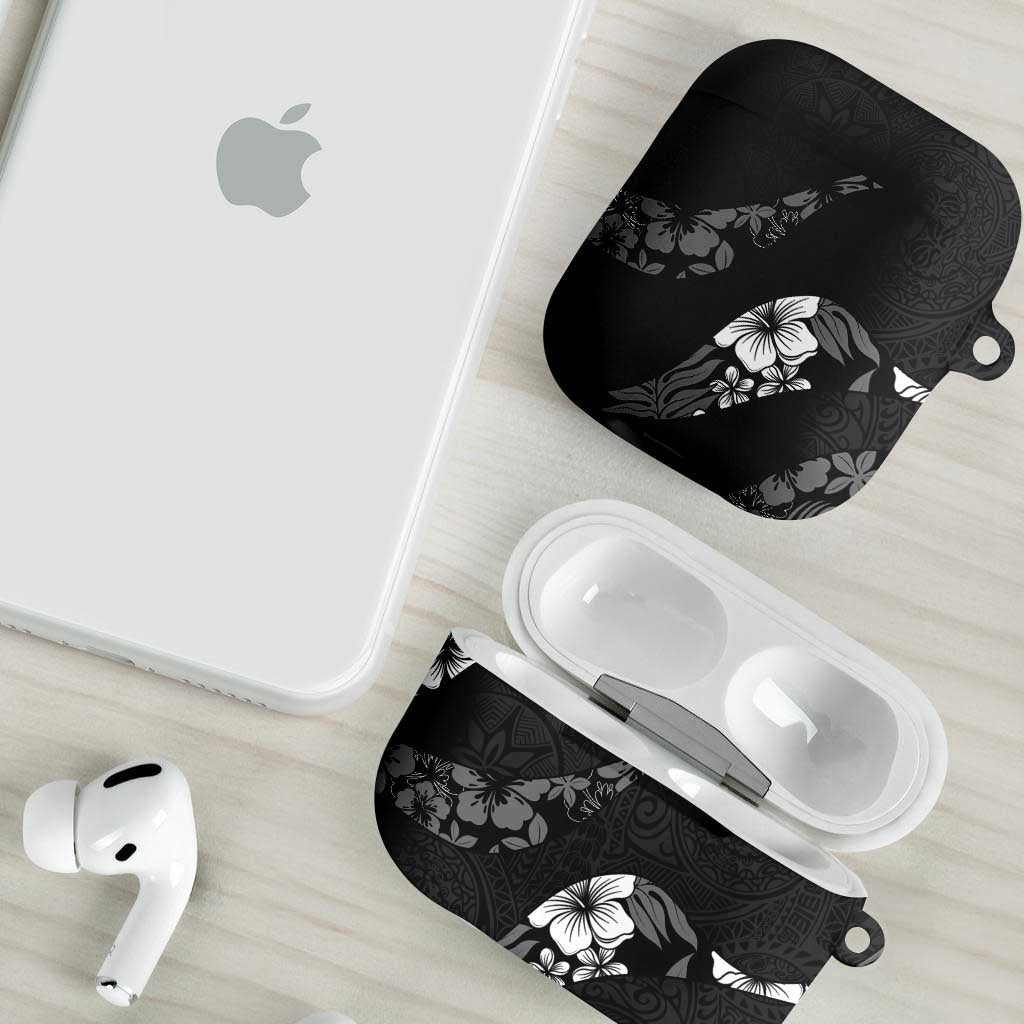 Aloha Hawaii Floral Tapa AirPods Case Patchwork Charcoal - Polynesian Pride