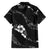 Aloha Hawaii Floral Tapa Family Matching Off Shoulder Maxi Dress and Hawaiian Shirt Patchwork Charcoal - Polynesian Pride
