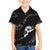 Aloha Hawaii Floral Tapa Family Matching Off Shoulder Maxi Dress and Hawaiian Shirt Patchwork Charcoal - Polynesian Pride