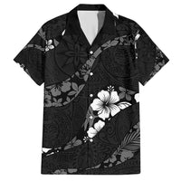 Aloha Hawaii Floral Tapa Hawaiian Shirt Patchwork Charcoal - Polynesian Pride