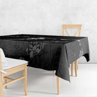 Aloha Hawaii Floral Tapa Tablecloth Patchwork Charcoal - Polynesian Pride