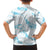 Aloha Hawaii Floral Tapa Family Matching Off Shoulder Maxi Dress and Hawaiian Shirt Patchwork Turquoise - Polynesian Pride