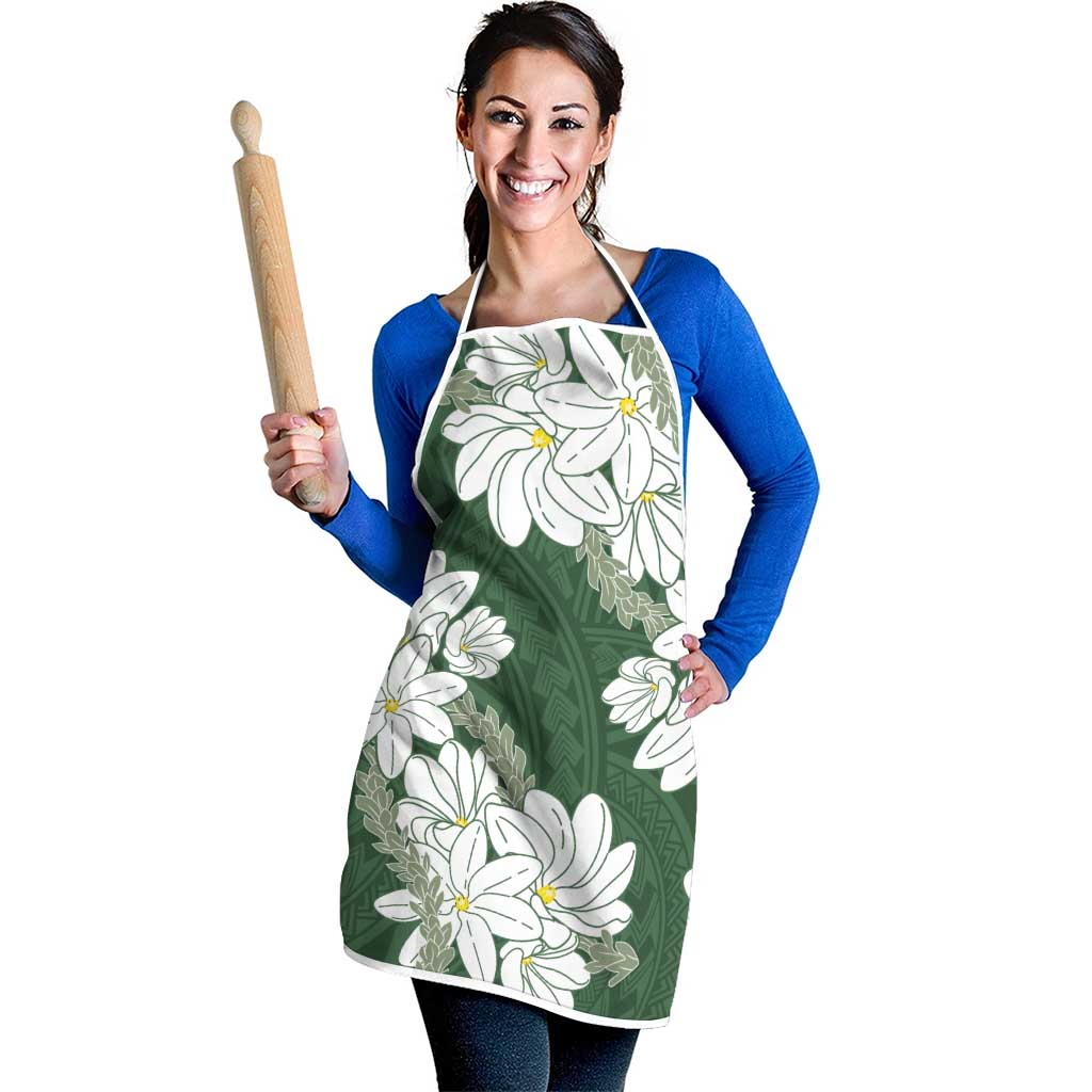 Ia Orana Tahiti Tiare Apron Sage Green Lei - Polynesian Pride