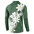 Ia Orana Tahiti Tiare Button Sweatshirt Sage Green Lei - Polynesian Pride