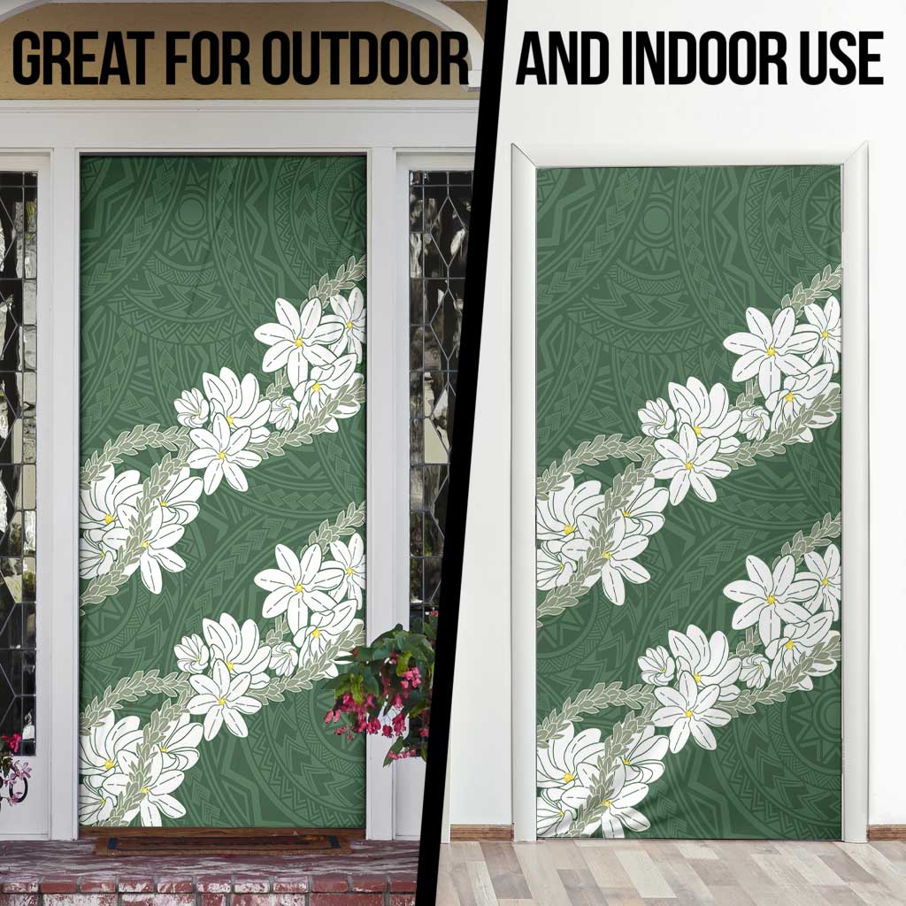 Ia Orana Tahiti Tiare Door Cover Sage Green Lei LT7 - Polynesian Pride