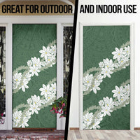 Ia Orana Tahiti Tiare Door Cover Sage Green Lei LT7 - Polynesian Pride