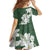 Ia Orana Tahiti Tiare Family Matching Off The Shoulder Long Sleeve Dress and Hawaiian Shirt Sage Green Lei - Polynesian Pride