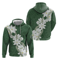 Ia Orana Tahiti Tiare Hoodie Sage Green Lei - Polynesian Pride