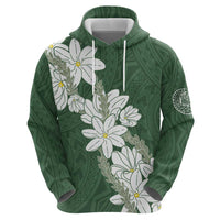 Ia Orana Tahiti Tiare Hoodie Sage Green Lei - Polynesian Pride