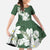 Ia Orana Tahiti Tiare Kid Short Sleeve Dress Sage Green Lei - Polynesian Pride