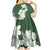 Ia Orana Tahiti Tiare Kid Short Sleeve Dress Sage Green Lei - Polynesian Pride