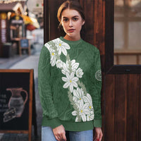 Ia Orana Tahiti Tiare Ugly Christmas Sweater Sage Green Lei LT7 - Polynesian Pride