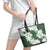 Ia Orana Tahiti Tiare Leather Tote Bag Sage Green Lei - Polynesian Pride