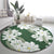 Ia Orana Tahiti Tiare Round Carpet Sage Green Lei - Polynesian Pride